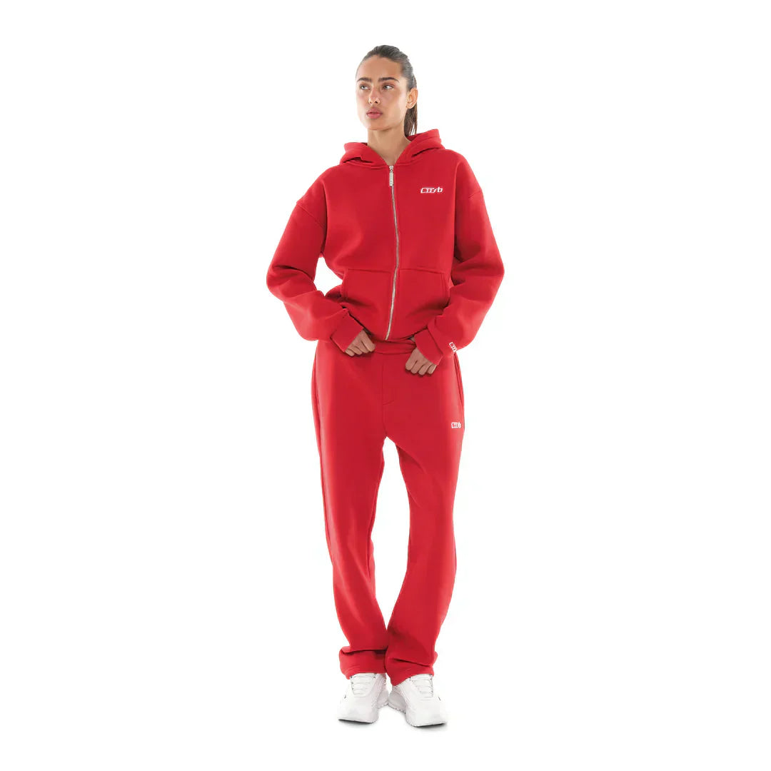 OPEN LEG JOGGER RED