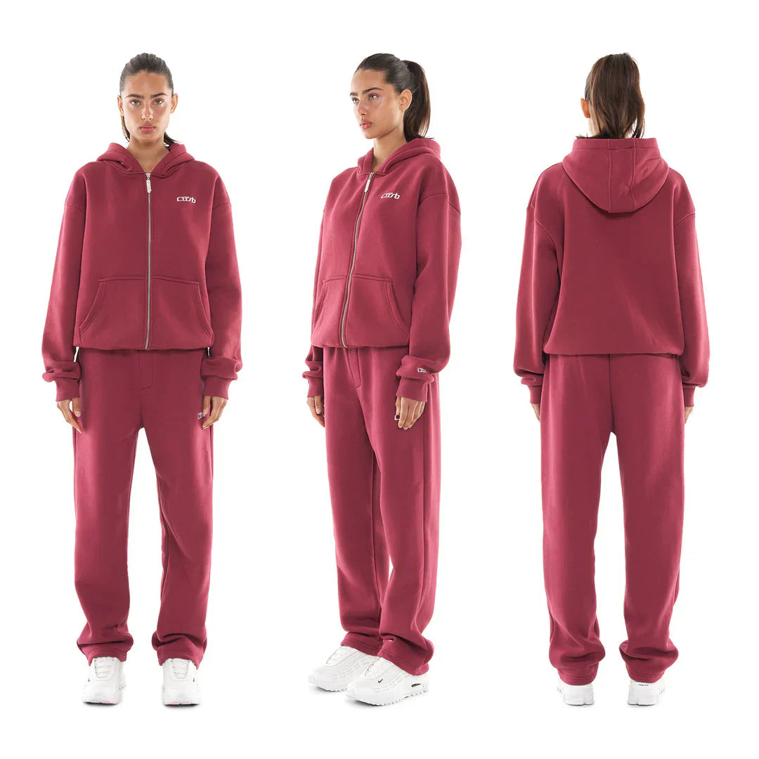 OPEN LEG JOGGER RICH RED